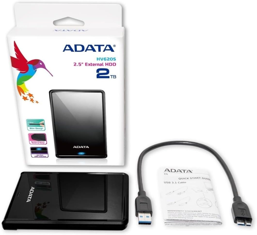 - Disco duro externo 2tb delgado HV620S de 2.5 pulgadas, USB 3.1, 0.5 in de grosor
